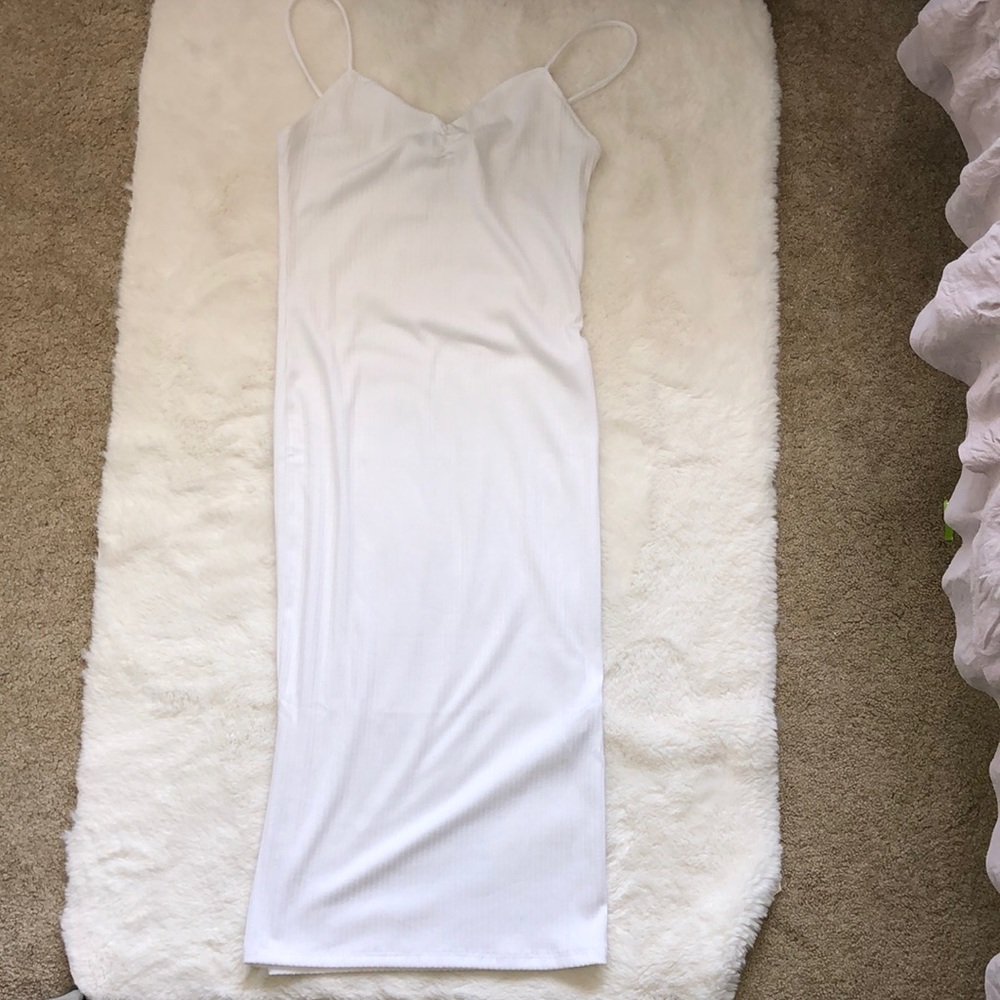 Forever 21 white knit maxi dress